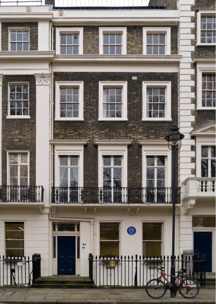 Georgian townhouses on Gordon Square, Bloomsbury, London, former home of the Bloomsbury Group