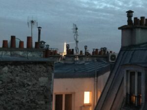 view across Paris from Hotel Basss